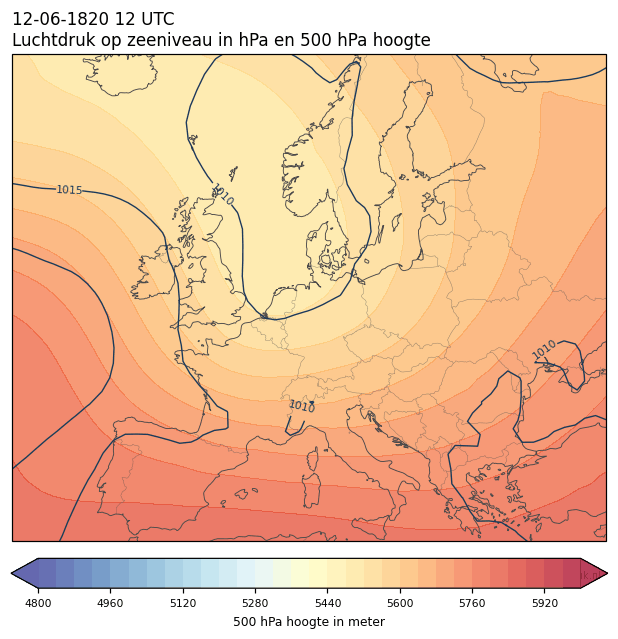 Weerkaart van 12 juni 1820 om 12 UTC