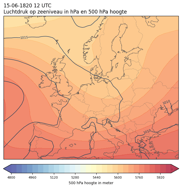 Weerkaart van 15 juni 1820 om 12 UTC