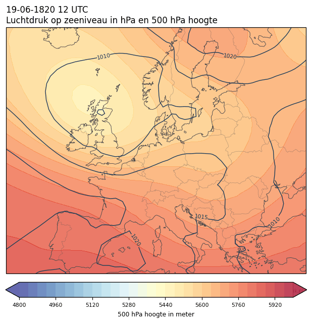 Weerkaart van 19 juni 1820 om 12 UTC