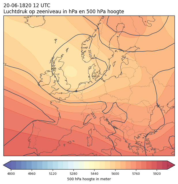 Weerkaart van 20 juni 1820 om 12 UTC