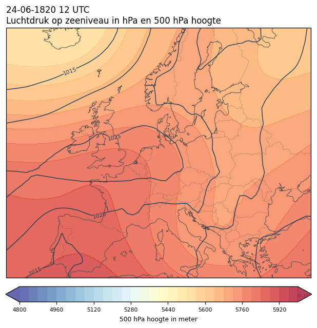 Weerkaart van 24 juni 1820 om 12 UTC