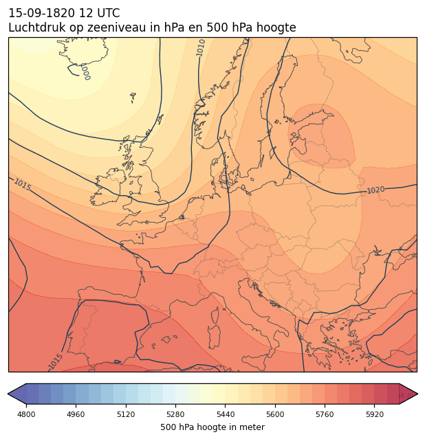 Weerkaart van 15 september 1820 om 12 UTC