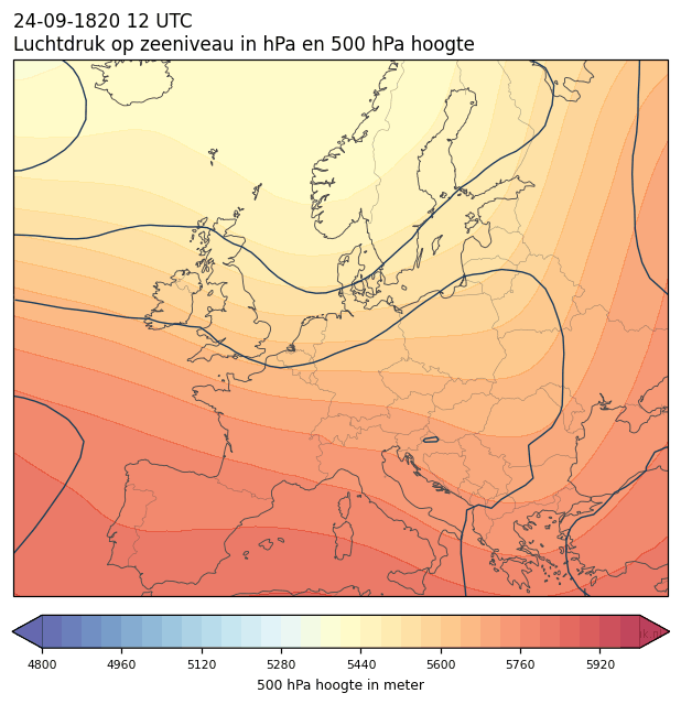 Weerkaart van 24 september 1820 om 12 UTC