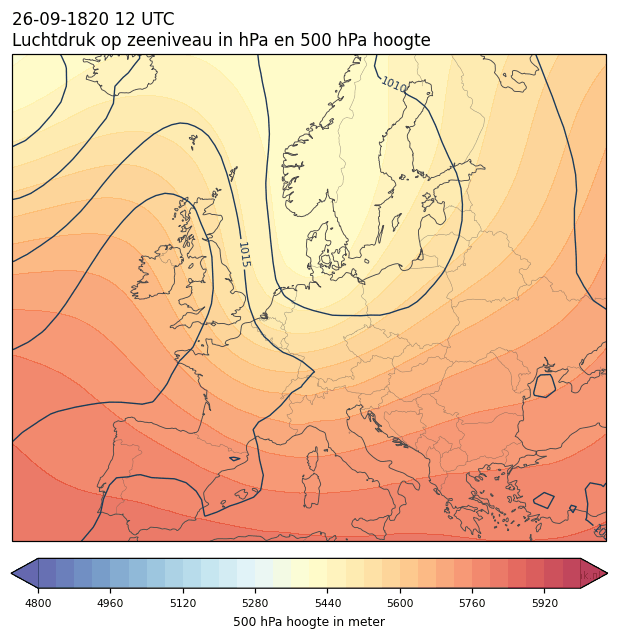 Weerkaart van 26 september 1820 om 12 UTC