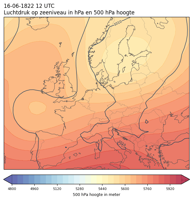 Weerkaart van 16 juni 1822 om 12 UTC