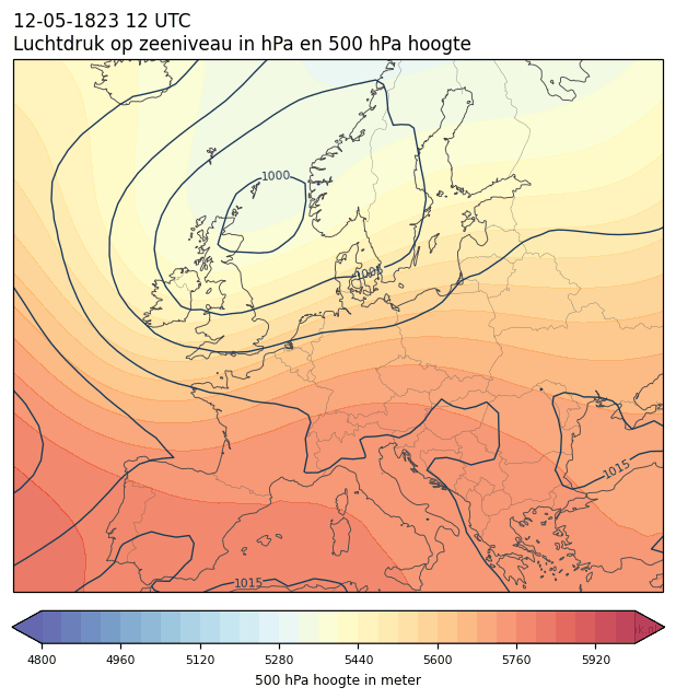 Weerkaart van 12 mei 1823 om 12 UTC