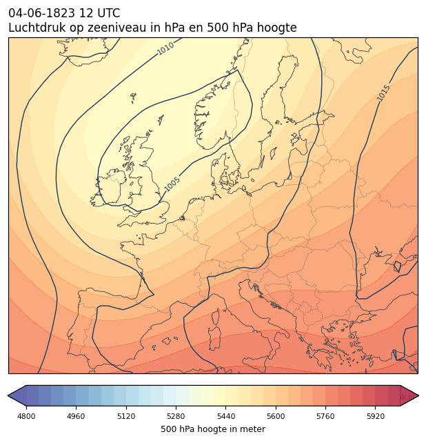 Weerkaart van 4 juni 1823 om 12 UTC