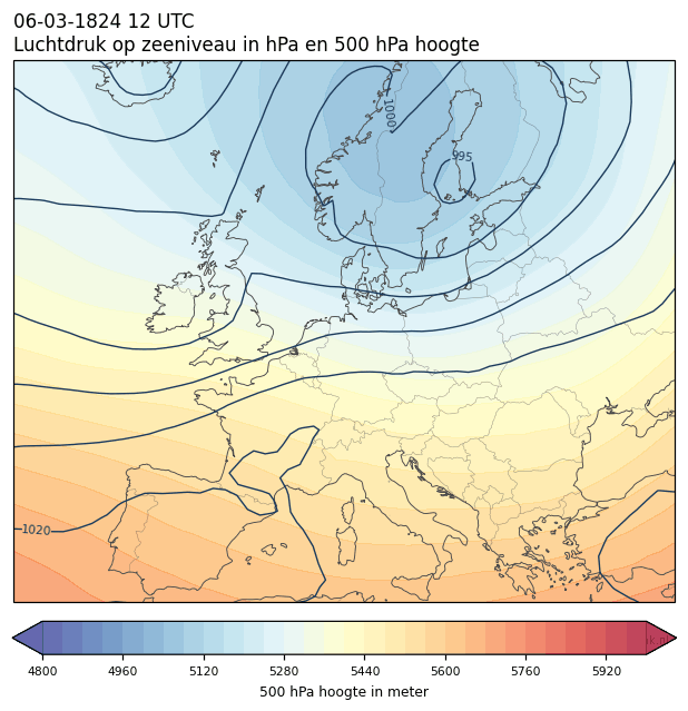 Weerkaart van 6 maart 1824 om 12 UTC