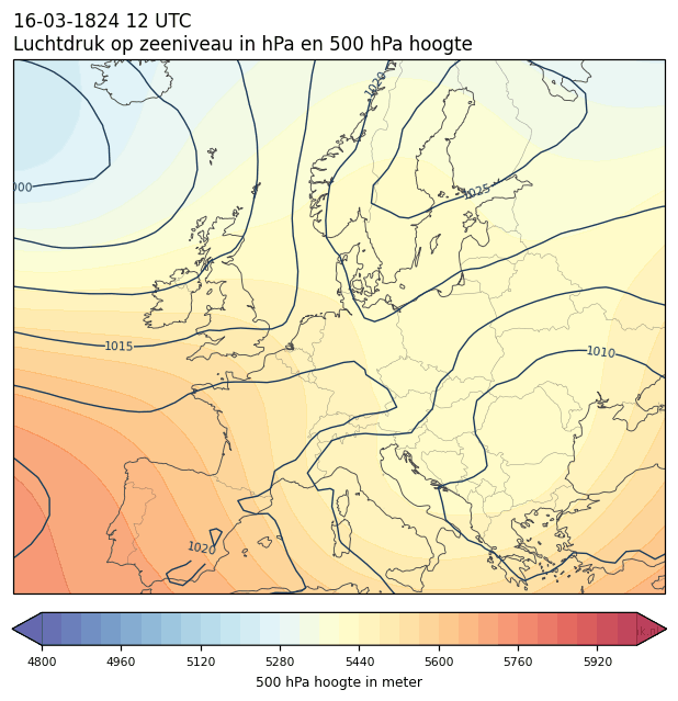 Weerkaart van 16 maart 1824 om 12 UTC