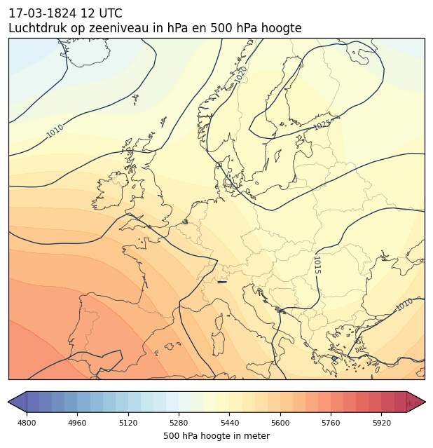 Weerkaart van 17 maart 1824 om 12 UTC
