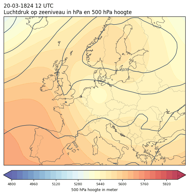 Weerkaart van 20 maart 1824 om 12 UTC