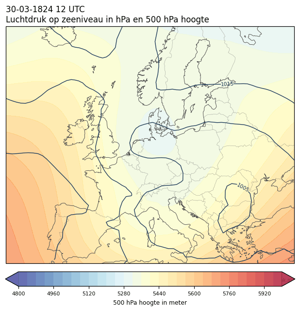 Weerkaart van 30 maart 1824 om 12 UTC
