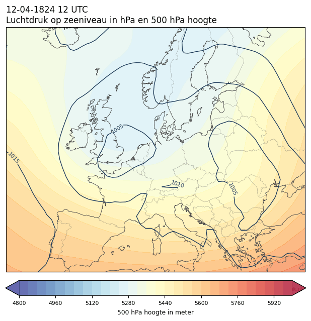 Weerkaart van 12 april 1824 om 12 UTC