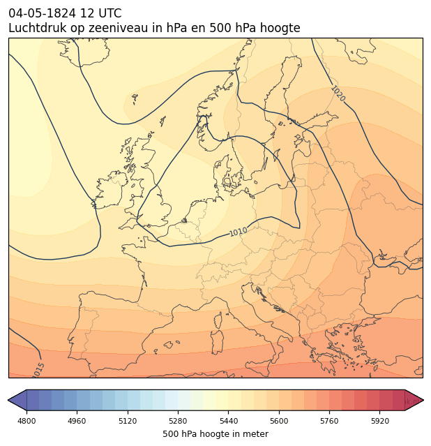 Weerkaart van 4 mei 1824 om 12 UTC