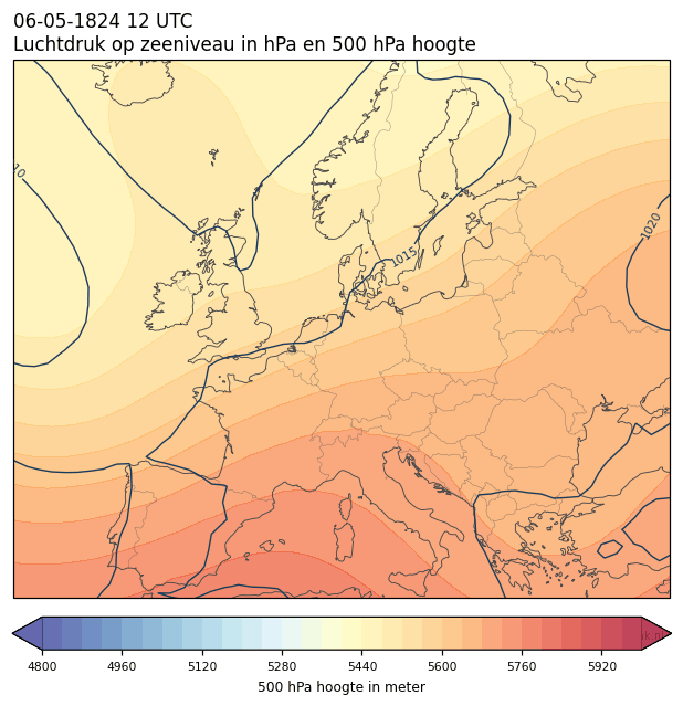 Weerkaart van 6 mei 1824 om 12 UTC
