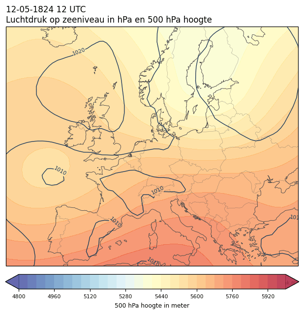 Weerkaart van 12 mei 1824 om 12 UTC