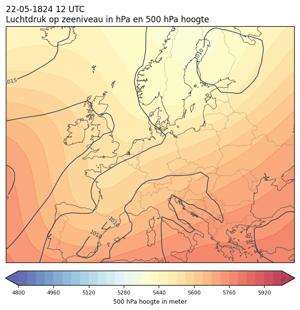 Weerkaart van 22 mei 1824 om 12 UTC