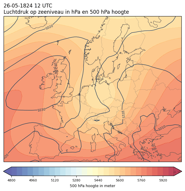 Weerkaart van 26 mei 1824 om 12 UTC