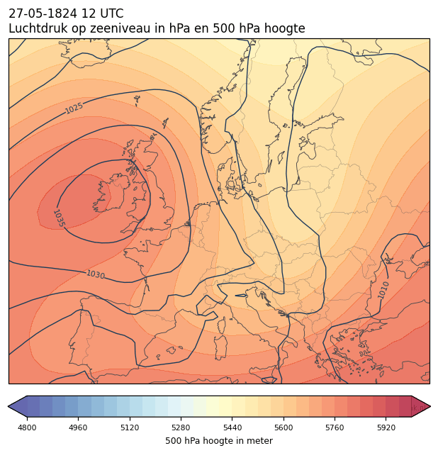 Weerkaart van 27 mei 1824 om 12 UTC