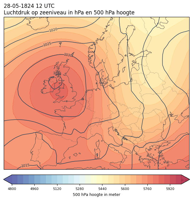 Weerkaart van 28 mei 1824 om 12 UTC