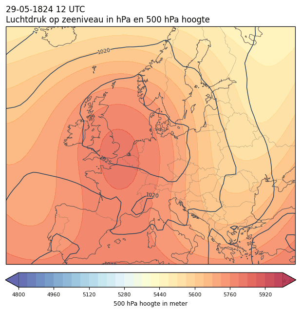 Weerkaart van 29 mei 1824 om 12 UTC