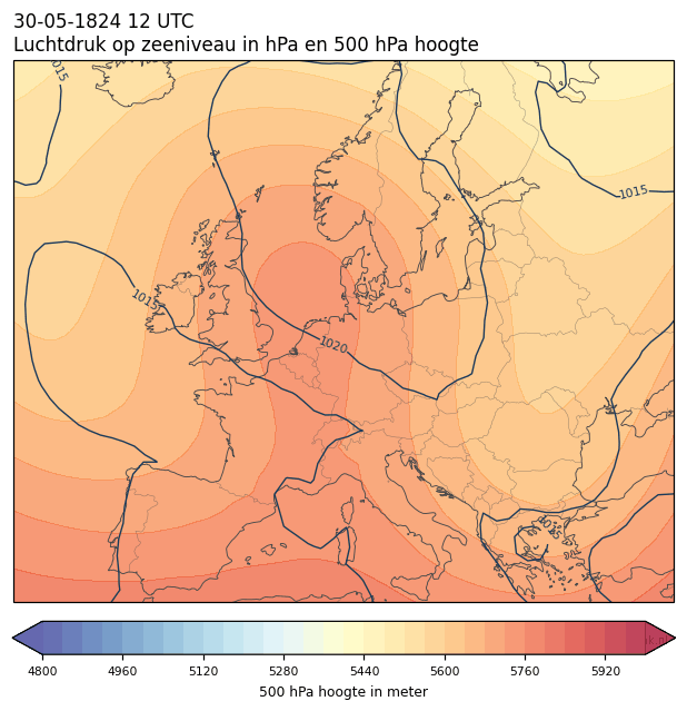 Weerkaart van 30 mei 1824 om 12 UTC