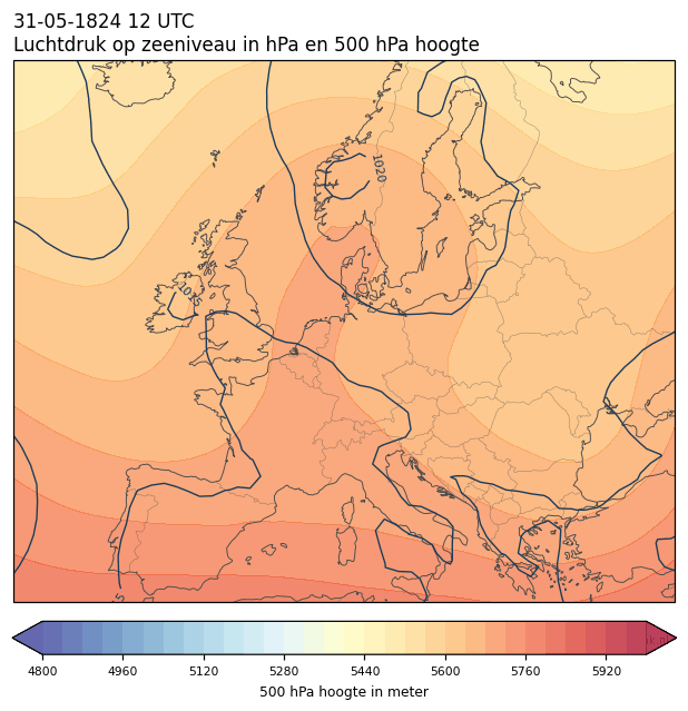 Weerkaart van 31 mei 1824 om 12 UTC