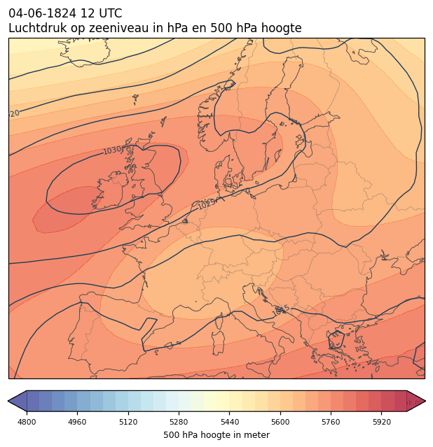Weerkaart van 4 juni 1824 om 12 UTC
