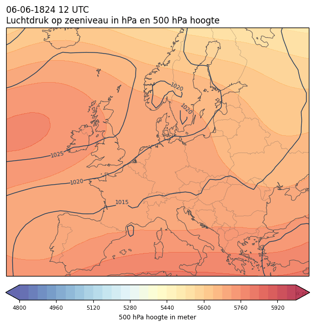 Weerkaart van 6 juni 1824 om 12 UTC