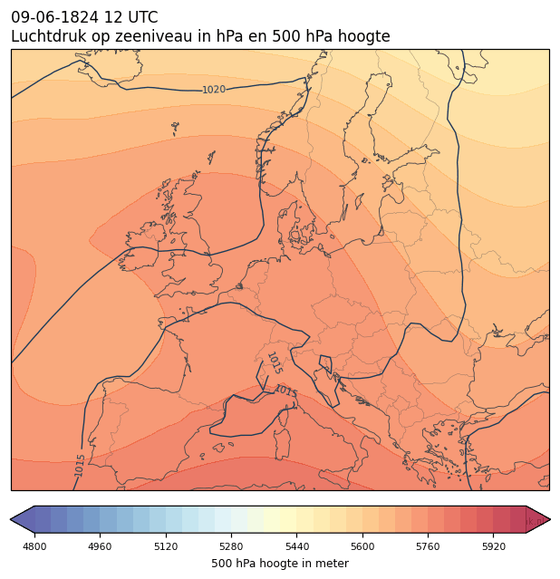 Weerkaart van 9 juni 1824 om 12 UTC