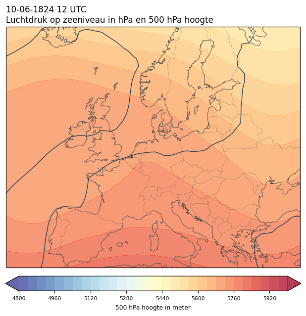 Weerkaart van 10 juni 1824 om 12 UTC