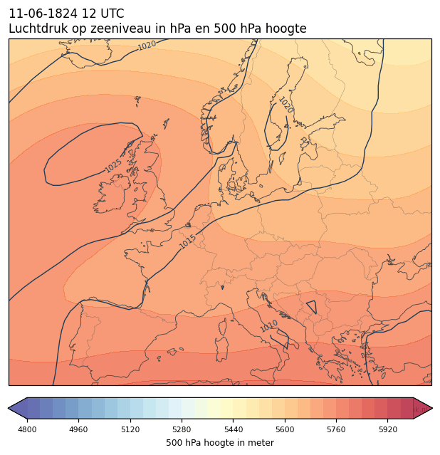 Weerkaart van 11 juni 1824 om 12 UTC