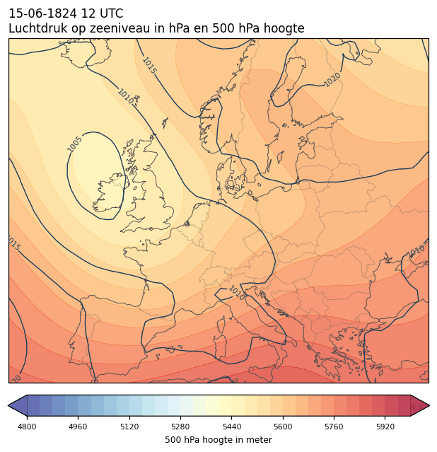 Weerkaart van 15 juni 1824 om 12 UTC