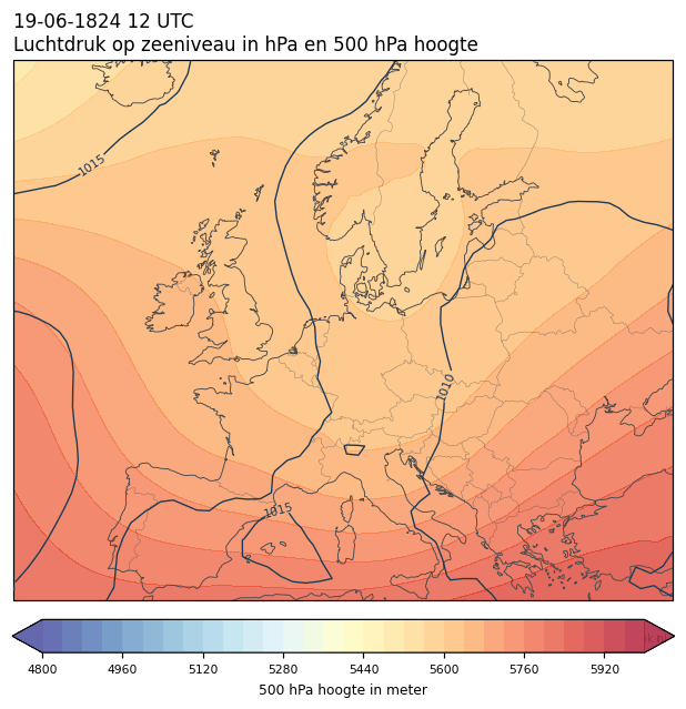 Weerkaart van 19 juni 1824 om 12 UTC