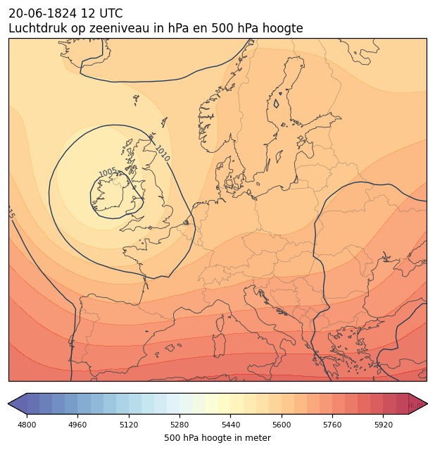 Weerkaart van 20 juni 1824 om 12 UTC