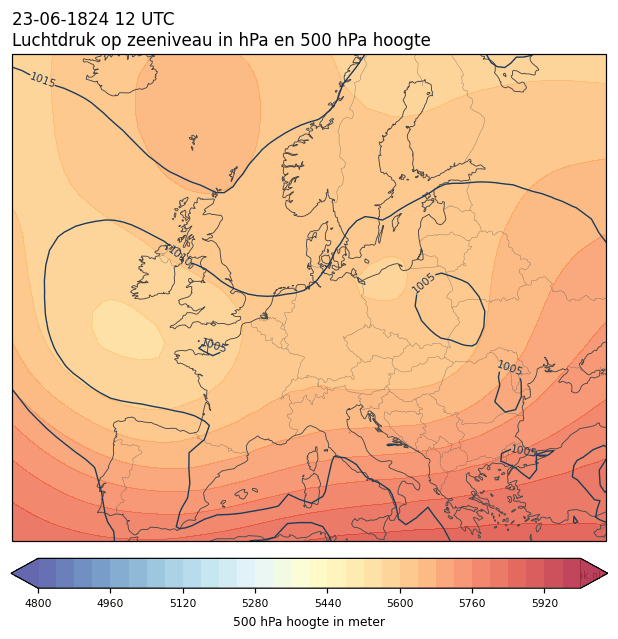 Weerkaart van 23 juni 1824 om 12 UTC