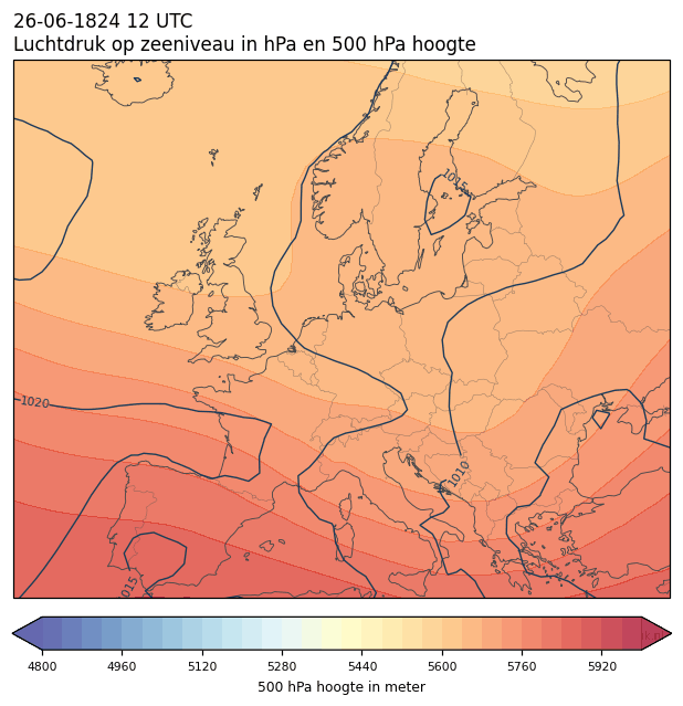 Weerkaart van 26 juni 1824 om 12 UTC