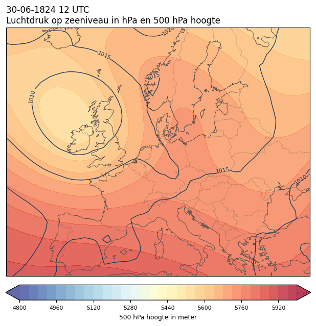Weerkaart van 30 juni 1824 om 12 UTC