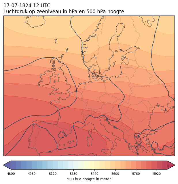 Weerkaart van 17 juli 1824 om 12 UTC