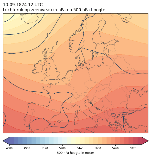 Weerkaart van 10 september 1824 om 12 UTC
