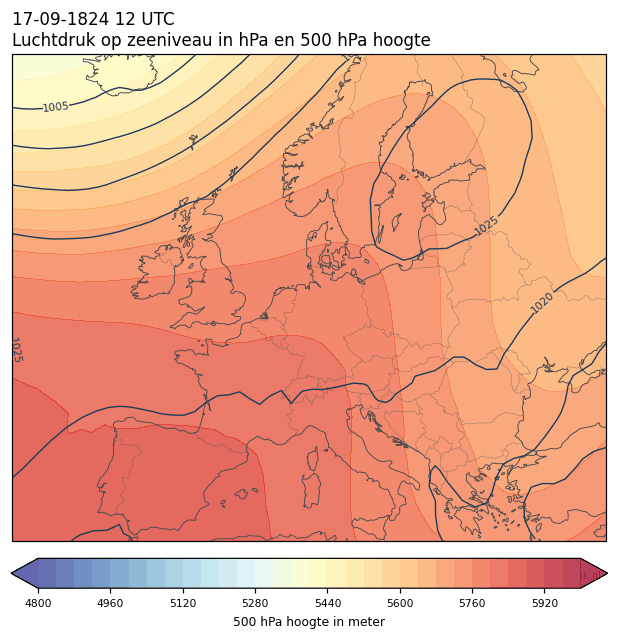 Weerkaart van 17 september 1824 om 12 UTC