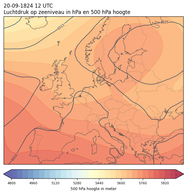 Weerkaart van 20 september 1824 om 12 UTC