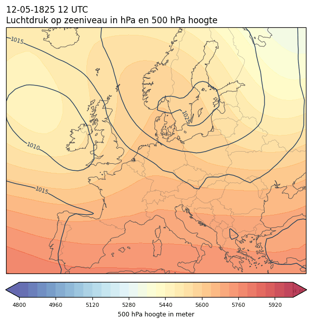 Weerkaart van 12 mei 1825 om 12 UTC