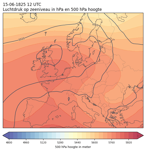 Weerkaart van 15 juni 1825 om 12 UTC