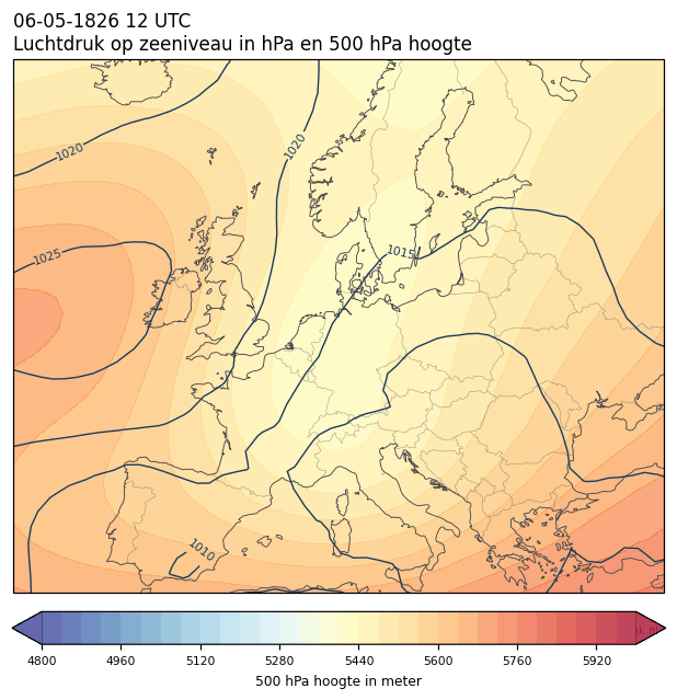 Weerkaart van 6 mei 1826 om 12 UTC