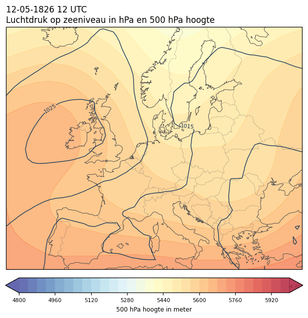 Weerkaart van 12 mei 1826 om 12 UTC