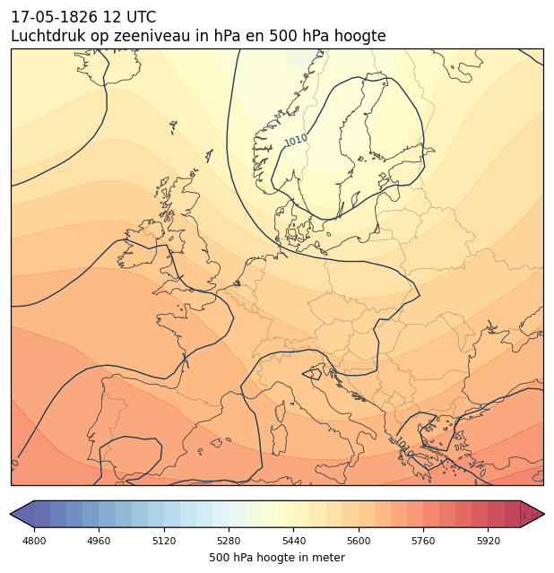 Weerkaart van 17 mei 1826 om 12 UTC