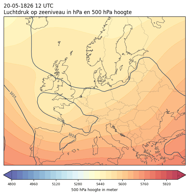Weerkaart van 20 mei 1826 om 12 UTC