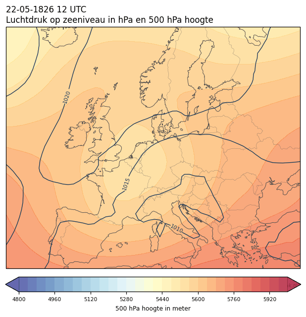 Weerkaart van 22 mei 1826 om 12 UTC