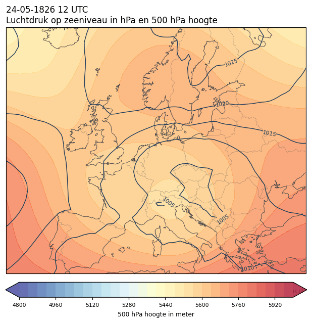 Weerkaart van 24 mei 1826 om 12 UTC